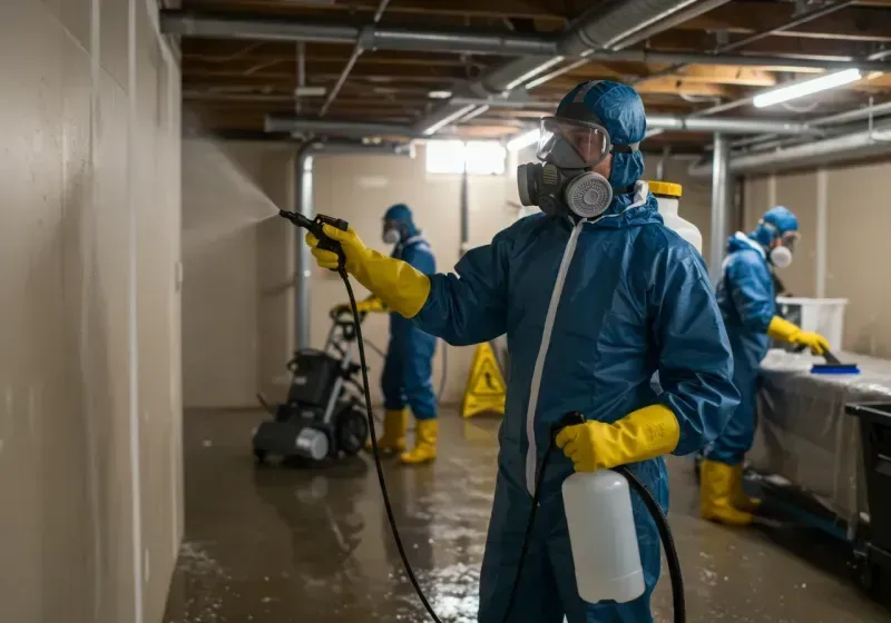 Basement Sanitization and Antimicrobial Treatment process in Sparta, NJ